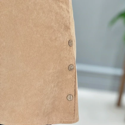 مانتو زنانه مخمل کبریتی پاییزی