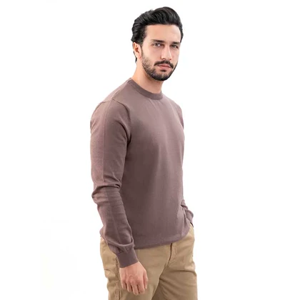 پلیور بافت اسلیم فیت یقه گرد مردانه - 03252354