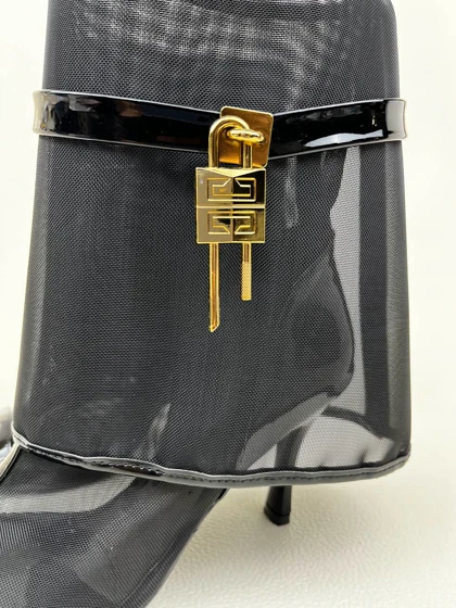 کفش پاشنه‌دار زنانه صندل جلو باز توری 10 سانتی ژیوانشی GIVENCHY کد 1620