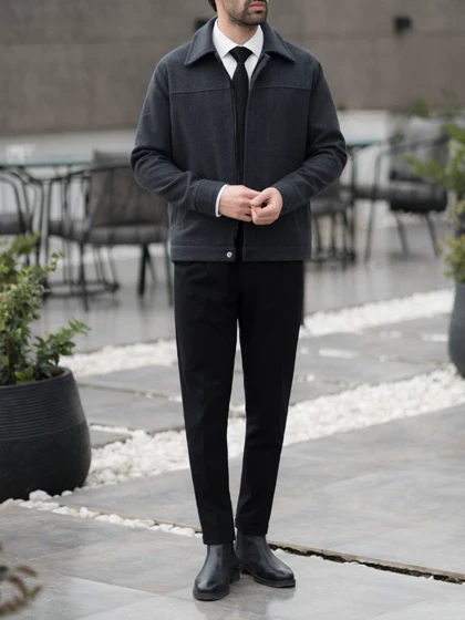 کاپشن فوتر ذغالی کارلوتی کد j202