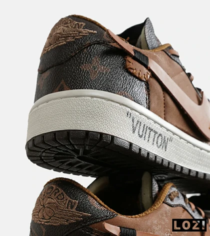 کفش کتانی مردانه و زنانه NIKE jordan 1 x LOUIS VUITTON مدل 6917