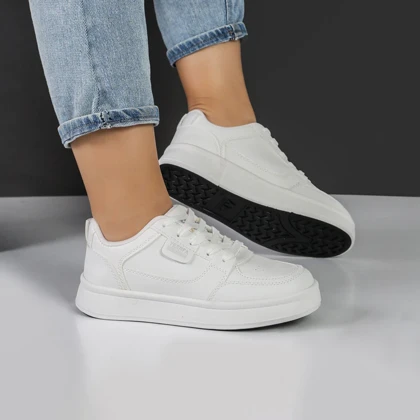 کفش و کتانی ونس راحتی زنانه و دخترانه مدل YEERFA رنگ سفید کد M961