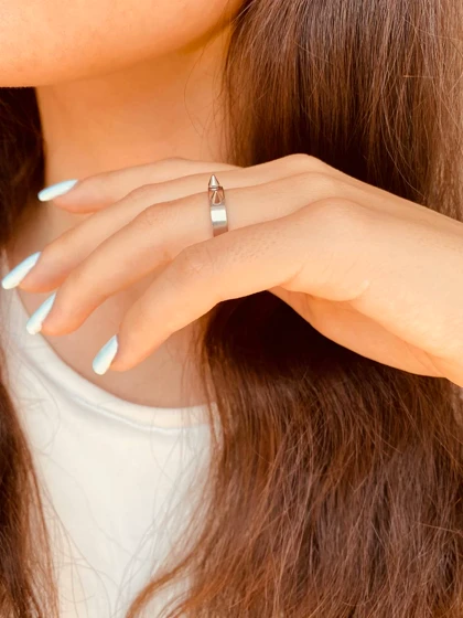 انگشتر تیغ تیغی استیل