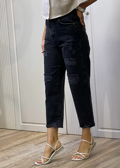 شلوار جین واید آبی