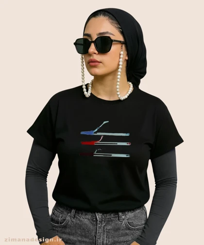 کراپ زنانه نوستالژی طرح خودکار جویده شده