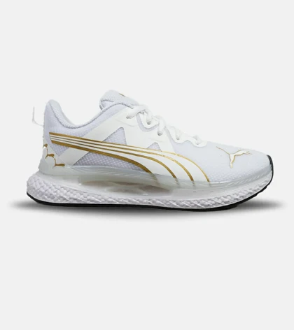 کفش کتانی ورزشی مردانه و زنانه سفید طلایی PUMA