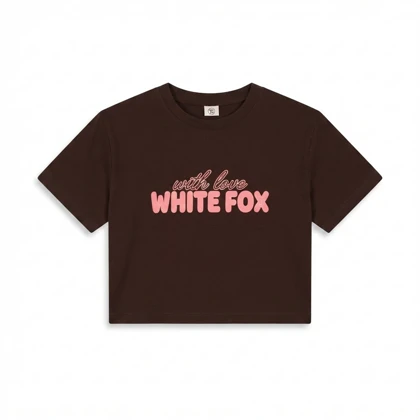 تیشرت و شلوارک زنانه طرح White Fox رنگ قهوه ای