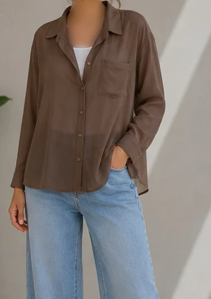 شومیز 2 تیکه با تاپ جنس پری شیشه ای زنانه