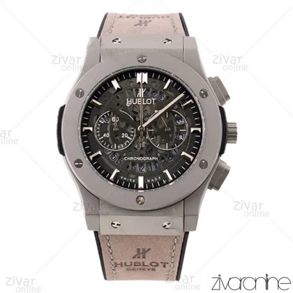 ساعت هابلوت مردانه کلاسیک فیوژن سه موتوره طوسی مشکی صفحه اسکلتون 102257