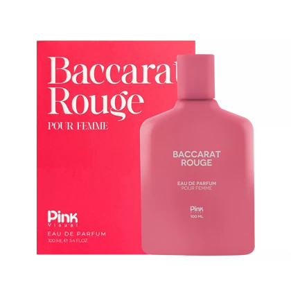ادوپرفیوم پینک ویژوآل مدل Baccarat Rouge حجم 100 میلی لیتر طرح مدرن