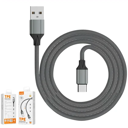 کابل شارژ تایپ سی الدنیو LDNIO مدل LS442 جریان 2.4 آمپر 2 متر