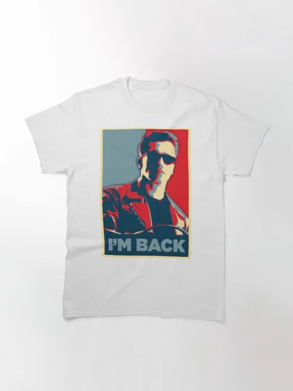 تیشرت terminator طرح "I'M BACK" Poster کد 200534
