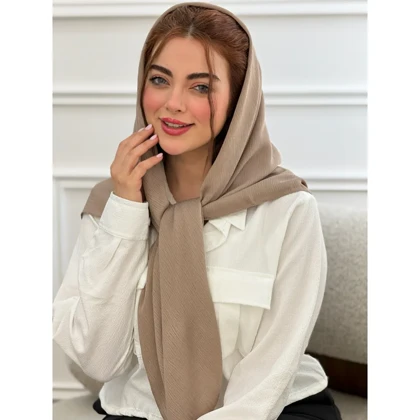 روسری نخی ساده درختی دوردوخت