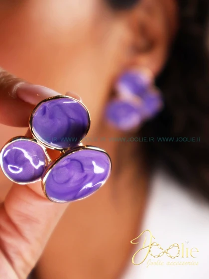 گوشواره زنانه فشن مدل تری کد E1159