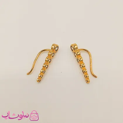 گوشواره زنانه نگین اتمی استیل
