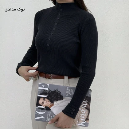 بلوز بافت زنانه مچ دکمه | آی بولک