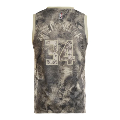ست رکابی و شلوارک بسکتبالی میلواکی باکس مدل Nike-DRI FIT-5B064 خاکی