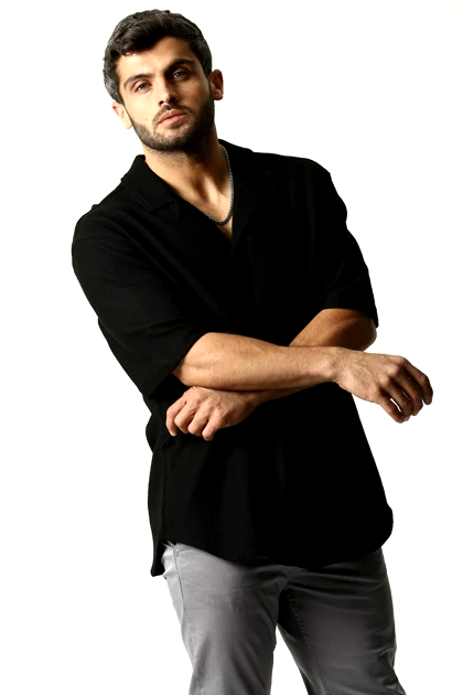 پیراهن یقه انگلیسی ژاکارد مردانه طرح مربع