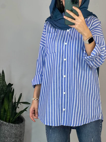 مانتو راه راه کفشدوزک 1