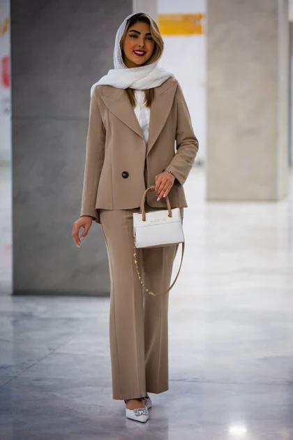 کت شلوار یقه بلیزر 2 دکمه