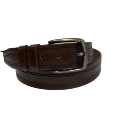 کمربند مردانه چرم طبیعی سگک ساده