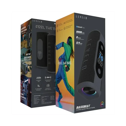 اسپیکر بلوتوثی لولو مدل LEVELO BASSBEAT PORTABLE SPEAKER WITH LED DISPLAY