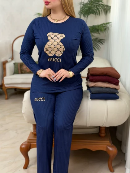 بلوز شلوار تدی گلدوزی 3676