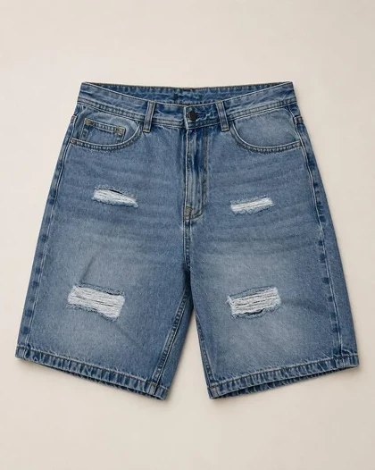 شلوارک جین مردانه آبی روشن Jack & Jones