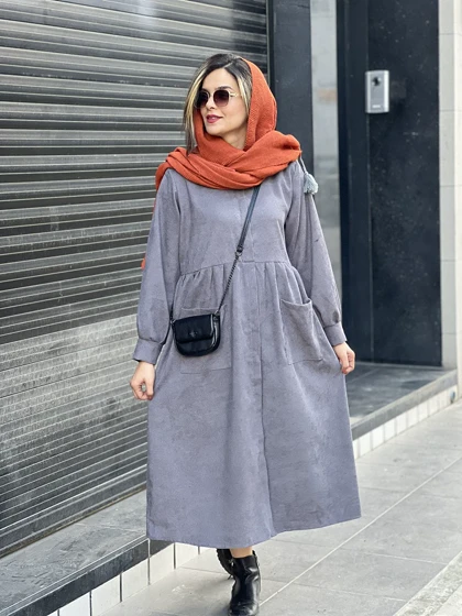 پیراهن مانتویی دوجیب بهار