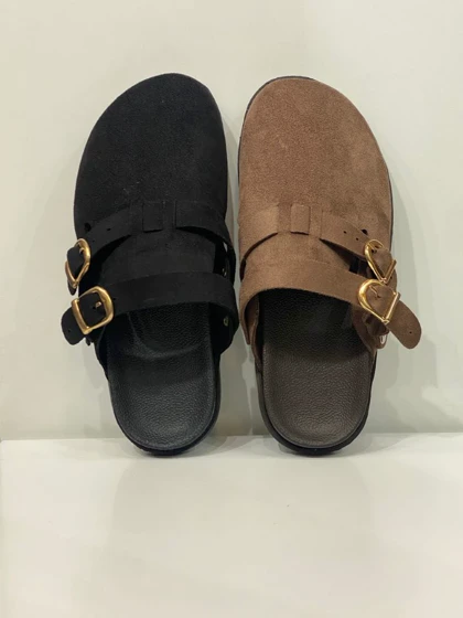 صندل پاییزه زنانه Flora- مشکی و موکا