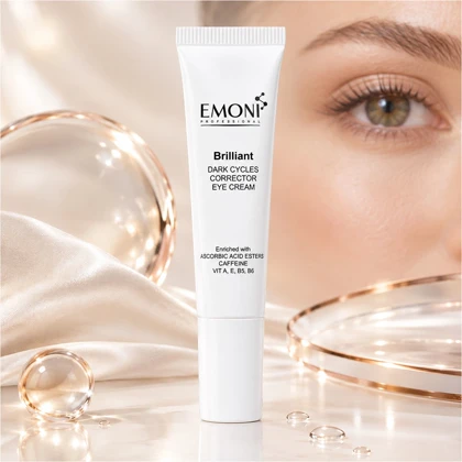 کرم دور چشم امونی درماسیوتیکس مدل Brilliant اصلاح کننده حلقه های تیره 15ml