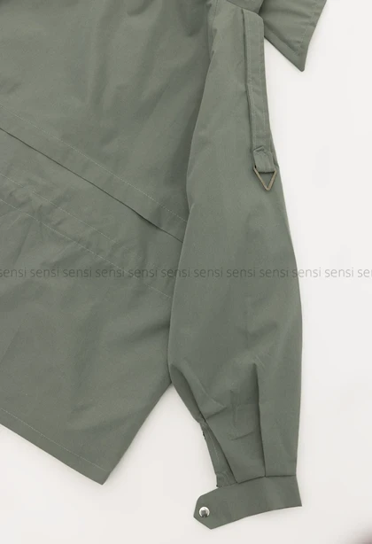 بارانی کتان tc کلاه دار کد1004944