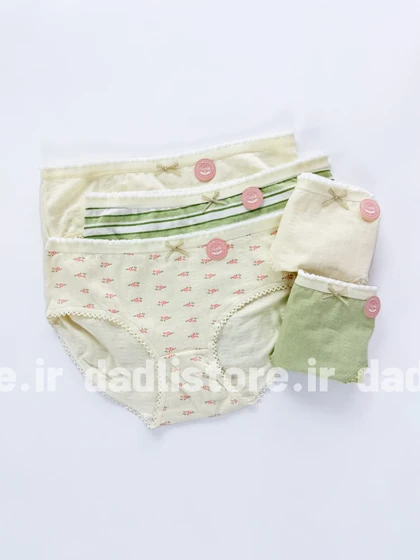 شورت اسلیپ نخ پنبه عروسکی طرح گل