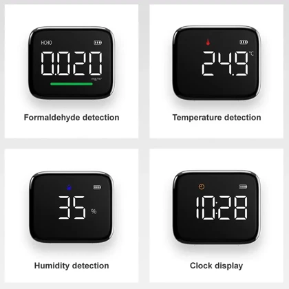 مانیتور کیفیت هوا آتومن ATuMan اصل مدل HF1 سنجش دما، رطوبت و ساعت