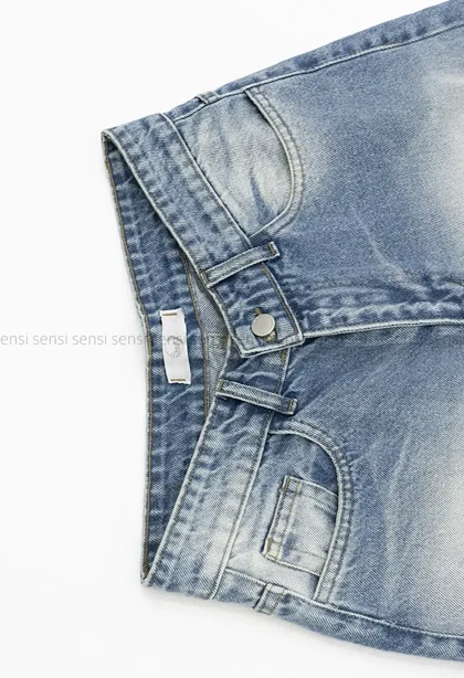 شلوارک جین واید قد 83کد1004210