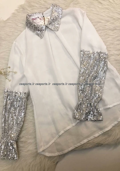 بلوزمجلسی سفید دخترانه