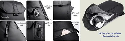 کوله پشتی اورجینال بنج مدل BANGE - BG2575