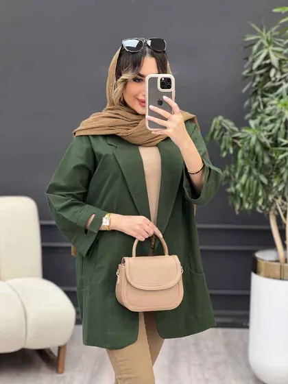مانتو سر آستین چاک جیب نما