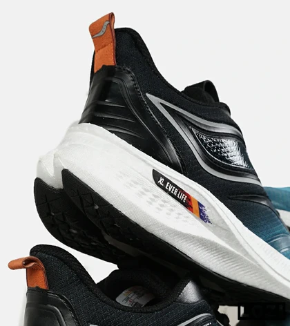 کفش کتانی مشکی آبی Saucony Ride Review v.2 مدل 7395