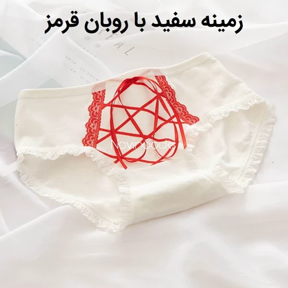 شورت زنانه نخی طرح سورمه ای روبان دار ( سایز 38-42)