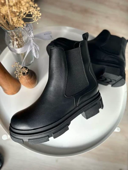 کفش نیم بوت زنانه مدل 00028 - Flat Ankle Boots