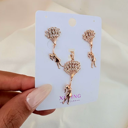 نیم ست دخترک بالون دار ژوپینگ بدون زنجیر