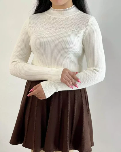 پلیور بافت سینه کار شده گپ کد 5480