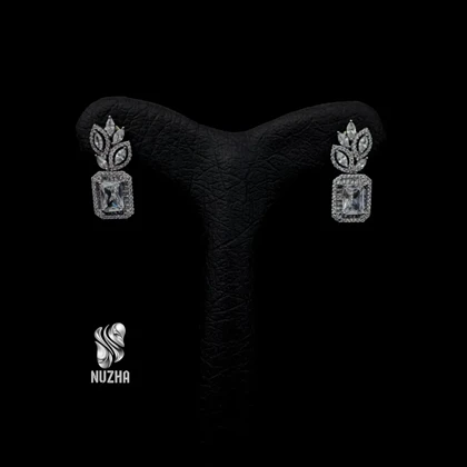 گوشواره جواهری نقره کدgn1030