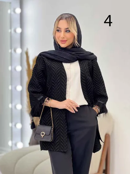 مانتو فکورا آستین پر