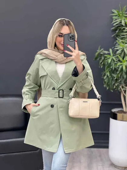 بارانی چهاردکمه سرشانه پاگن