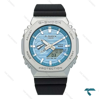 کاسیو جیشاک GM-2100 مردانه سیلور صفحه آبی آسمانی Gshock-7937-G