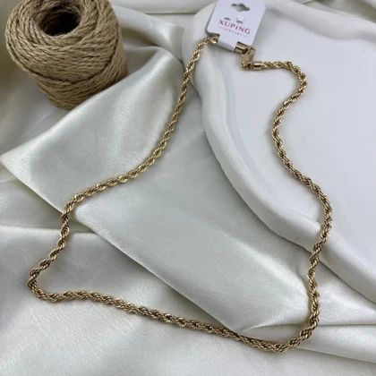 گردنبند زنانه ژوپینگ مدل آریا طرح طنابی رنگ ثابت