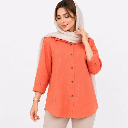 مانتو زنانه نگین‌دار شانتون کد 258