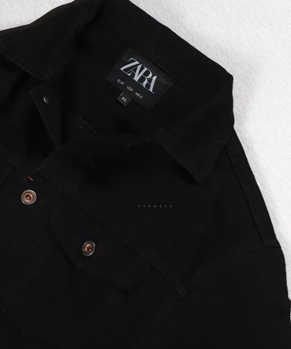 کت جین مشکی ساده 0261